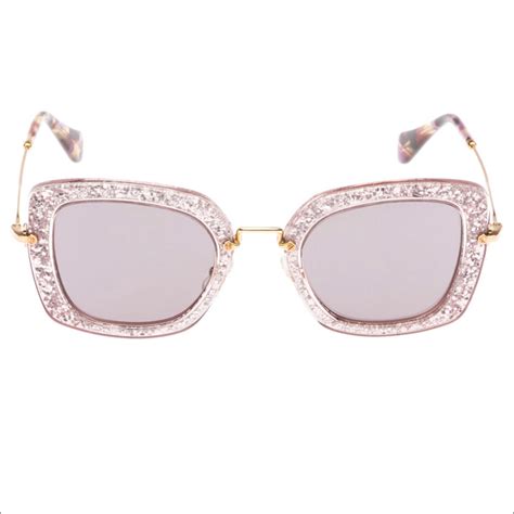 miu miu glitter sunglasses ebay uk|RARE Miu Miu pentagon sunglasses glitter frame, mirror lens.